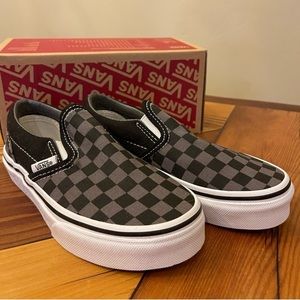 Vans Slip-Ons / Shoes / Sneakers - Gray Black Checkered - Little Boy’s Size 13
